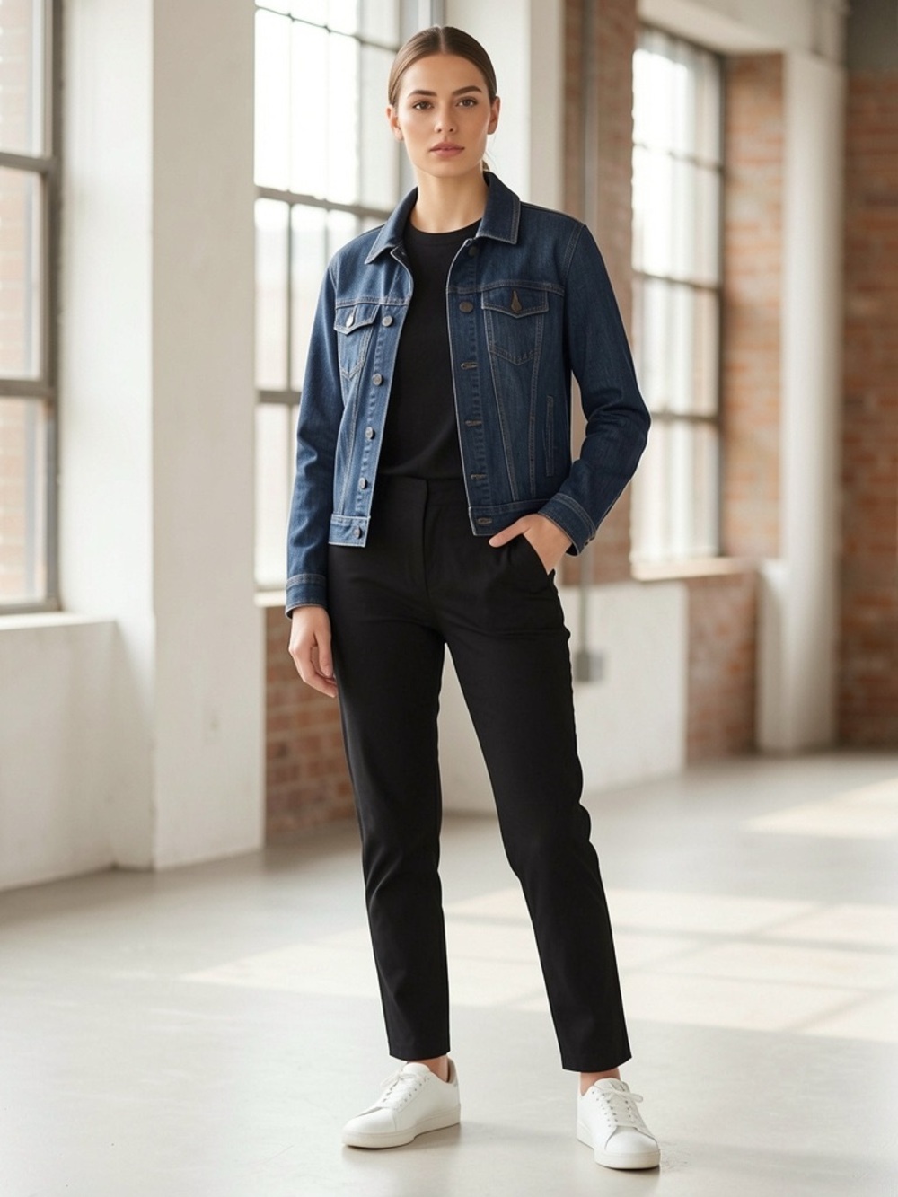 Talbots Dark Indigo Jean Jacket size large